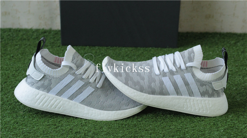 Adidas NMD R2 Primeknit Grey Pink BY9520 Real Boost